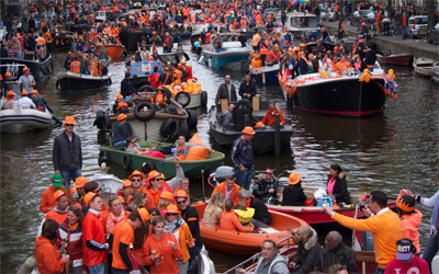 King's Day celebrations in Amsterdam Holland