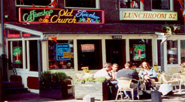 Old Church Coffeeshop in Amsterdam