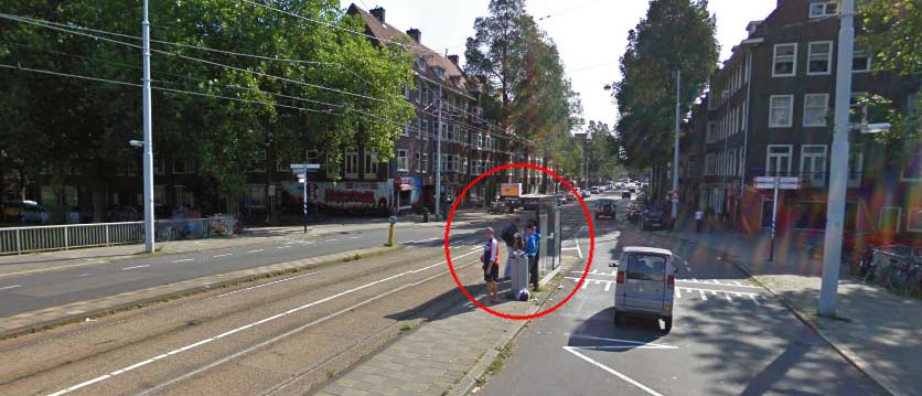Tram #2 stop near Best Western Amsterdam hotel in Amsterdam