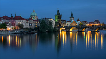 Vltava River in Prague Czech Republic