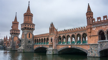 Oberbaum Bridge in Berlin Germany