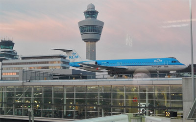 Schiphol airport in Amsterdam Holland