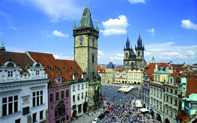 Old Town Hall and Tower in Prague Czech Republic